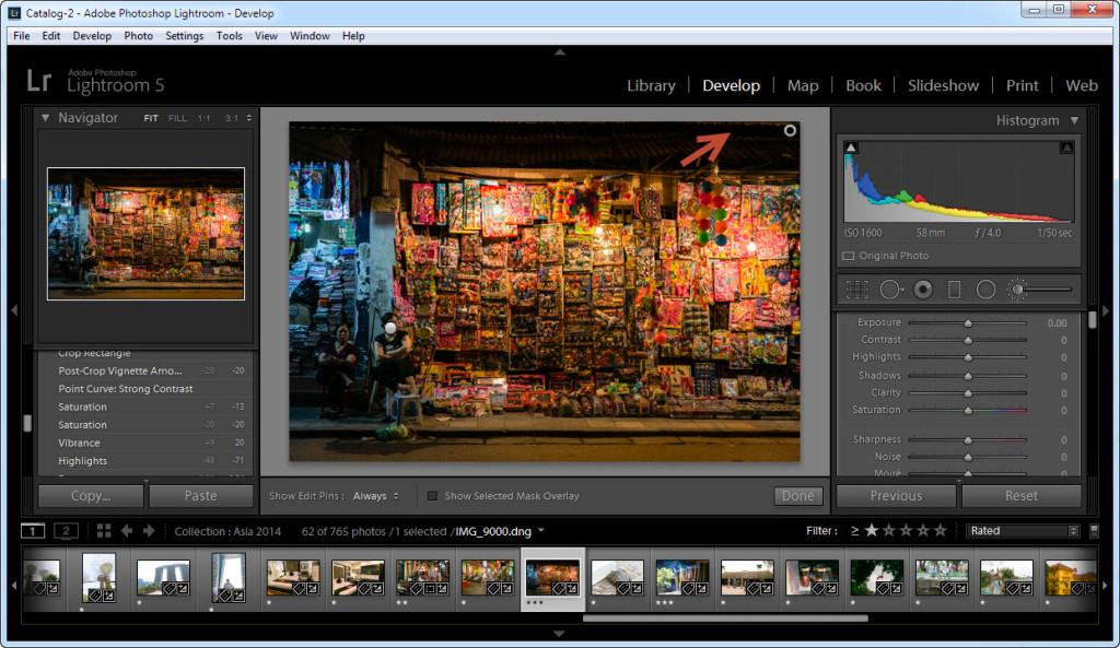 Lightroom Example - Before dodging